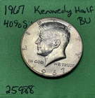 1967 Kennedy Half Dollar 50c BU 40% Silver Uncirculated Coin See Pictures