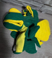 7" Plush Dragon Hand Puppet Green Yellow Flicking Tongue Fairy Tale Pretend Play