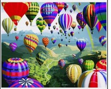 Paint kit Hot Air Balloon Festival 16  x20  Inches Canvas
