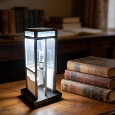 Retro Vintage Tall Phonebooth Lamp With Warm LED Light,Phone Box Decorative