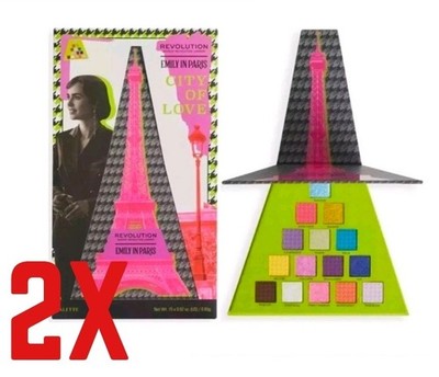 2X Makeup Revolution X Emily In Paris CITY OF LOVE Eyeshadow Palette Authen..313
