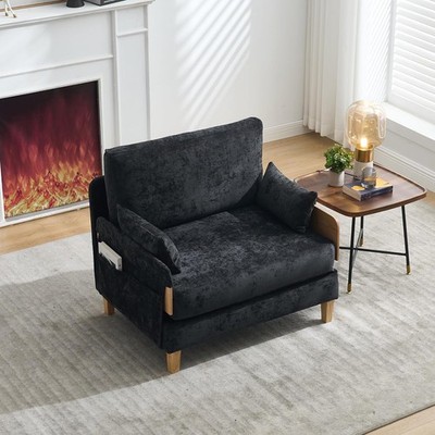 3-in-1 Convertible Sleeper Chair Sleeper Sofa Couch Bed with 3 Pillows