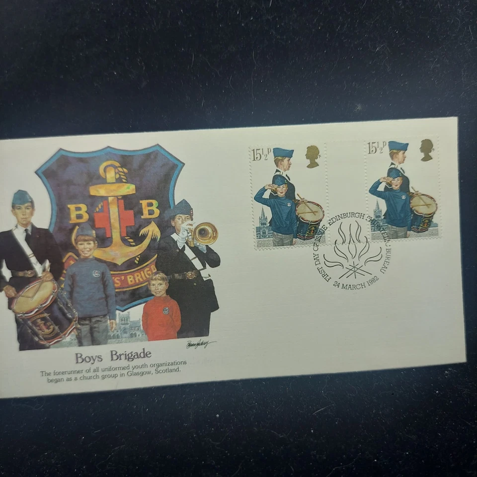 GB Limited Edition,FDC Youth Organizations.  Set of 5,  24 March 1982 Mint - Image 3 of 4