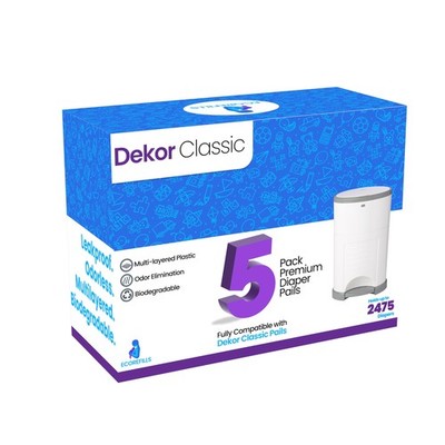 ECO-REFILLS Diaper Pail Refills - Fits Dekor Extra Thick, Powerful Odor Elimi...