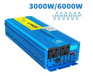 Wechselrichter Reiner Sinus 3000W 6000W DC 12V auf AC 240V Spannungswandler Wi