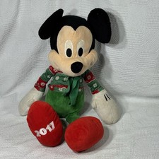 Disney Mickey Mouse 2017 With Christmas Pajamas On. Plushie Stuffed