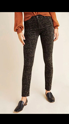 AG Adriano Goldschmied Women s Stevie High Rise Slim Fit Ankle Jeans Paisley NWT