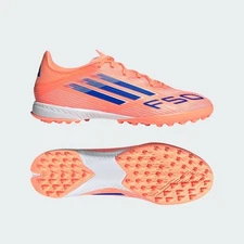 adidas F50 League Turf Cleats JH7723 Beam Orange / Lucid Blue / Cloud White Men