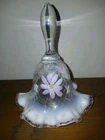 Vintage FENTON 6.5" Daisy Crimped Glass Bell Hand Painted