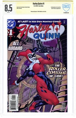 Harley Quinn #1 CBCS 8.5 Witnessed Sig Dodson 2000 24-06BFB03-086