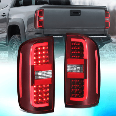 For 2015-2022 Chevy Colorado 3D LED Tube Tail Light Brake Stop Lamps Red Lens