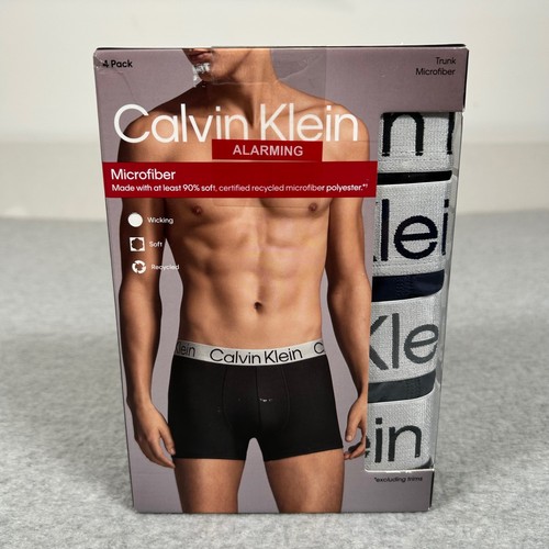 Calvin Klein Tronchetto Microfibra Intimo Uomo Medium Confezione da 4 Nuovo con scatola