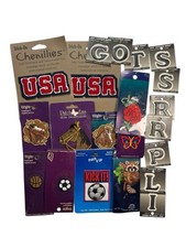 Embroidered Badge Patch Applique Mixed Lot of 21 Sports USA Horses Letters Rose
