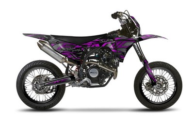 Dekor passend für Fantic XMF 50 / 125 - Razor / Lila / 2023 - 2024Supermoto