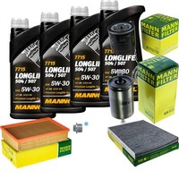 MANN-FILTER Inspektionspaket Mannol 4L Longlife 5W-30 FüR Seat Cordoba Vario