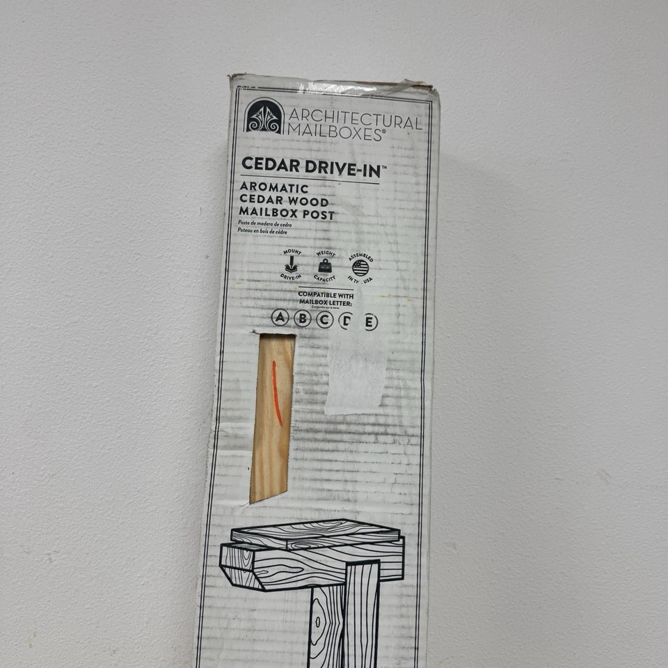 Architectural Mailboxes Cedar Drive-in Post Wood DPK000AM  - Image 2 of 2