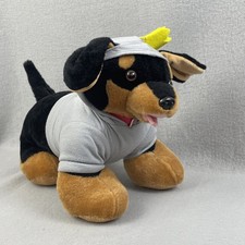 Build A Bear Dachshund Promise Pets Dog Black Brown Dog 14" Soft Toy Sound BABW