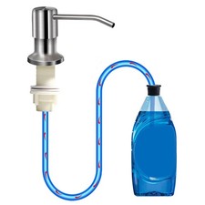 Soap Dispenser for Kitchen Sink, Brushed Nickel Countertop Soap Dispenser Pum...