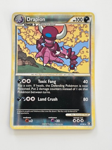 Pokemon Drapion Reverse Holo HS Triumphant 4/102 MP