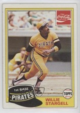 1981 Topps Coca-Cola Team Sets Pittsburgh Pirates Willie Stargell #10 HOF sq1
