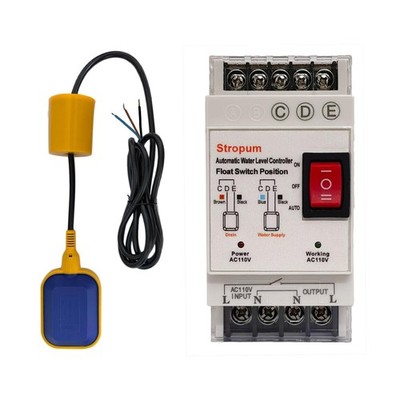 Stropum Automatic Sump Pump Float Switch Controller,Auto Water Level White 
