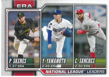 2026 Topps Series 1 #203 Yamamoto/Paul Skenes/Cristopher Sánchez League leaders