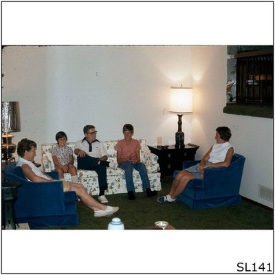 U.S. #50 Family on Couch 1972 35mm Film Slide (SL141)
