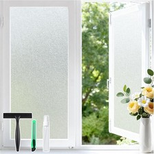 Frosted Window Privacy Film 17.5"x78.7" Static Cling No Glue UV Blocking Glass