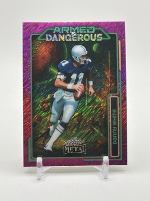 Danny White 2026 Leaf Metal Armed & Dangerous Shimmer Pink 1/1 - Dallas Cowboys