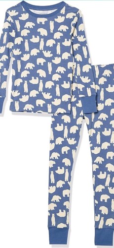 Amazon Essentials Polar Bear Themed 2 Piece Pajamas Xs Kids New - Picture 3 of 5