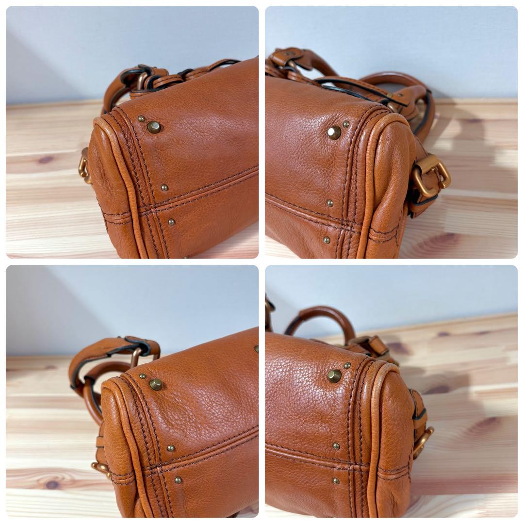 Chloe Mini Paddington Camel Brown Shoulder Handbag Leather Used w