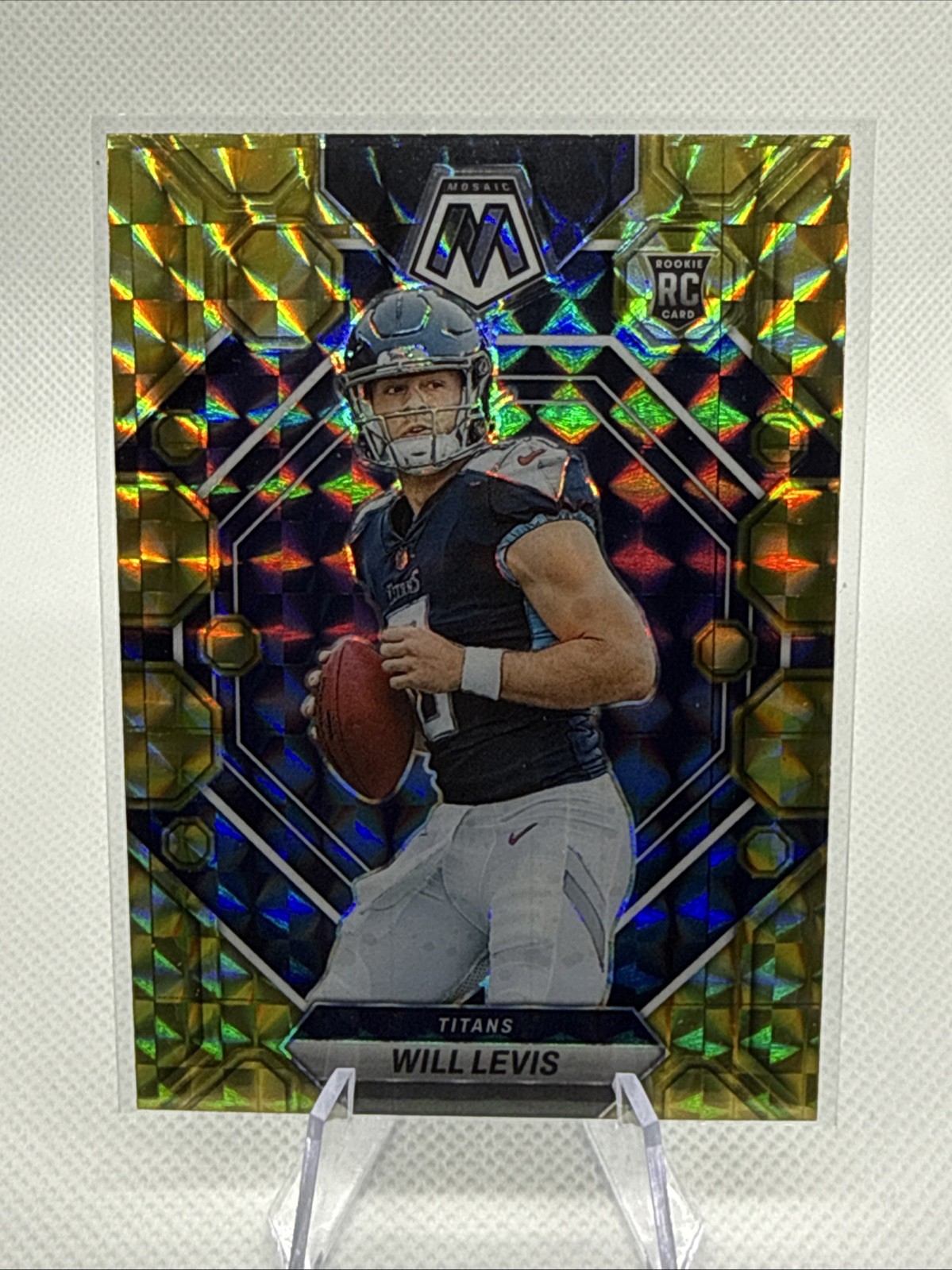 2023 Panini Mosaic - Rookies Will Levis #377 Reactive Yellow Mosaic Prizm (RC)