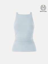 OGL Plantive Chic Square Neck Ruched Rib Bra ...