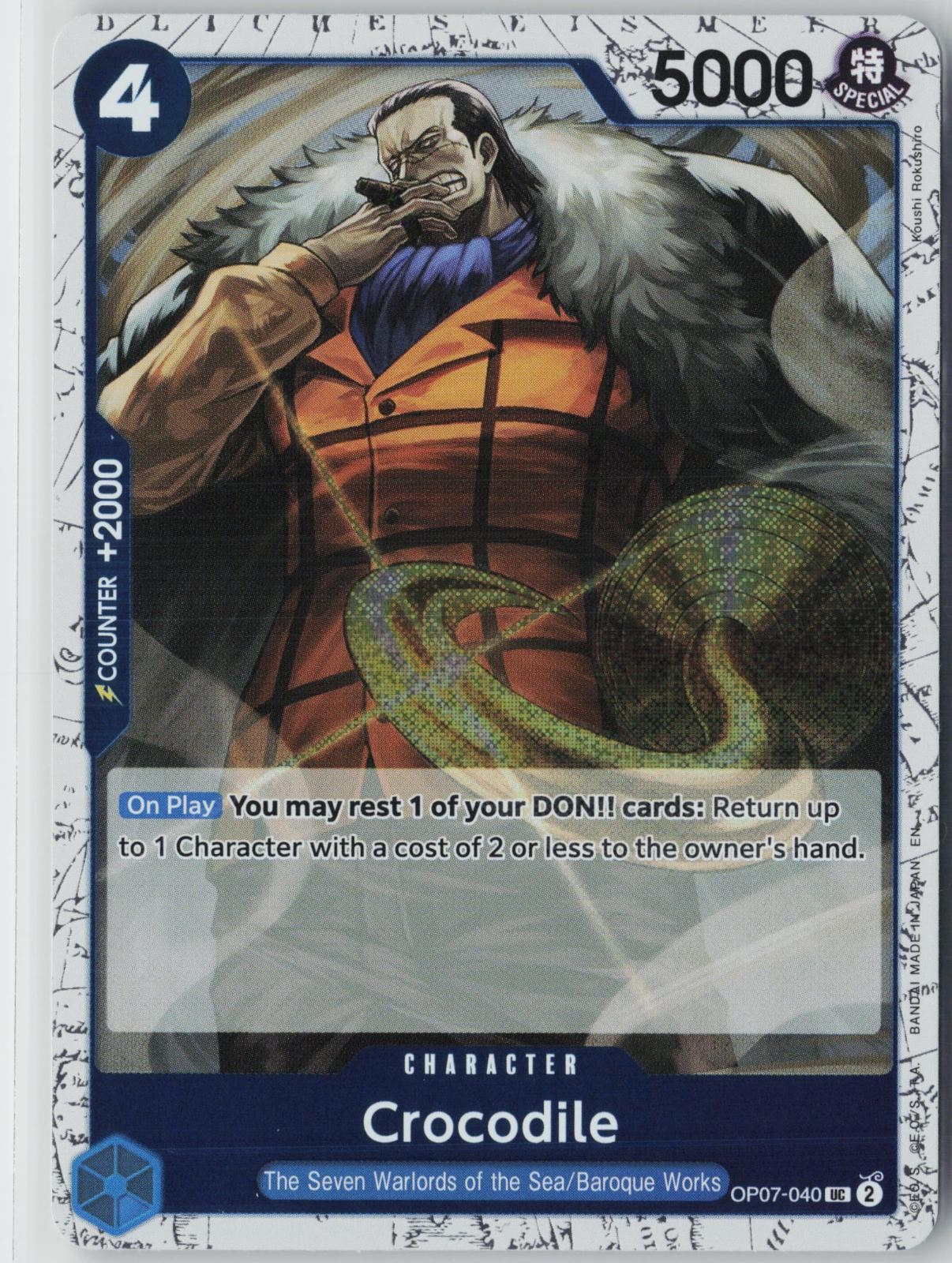 CROCODILE (PIRATE FOIL) OP07-040 PREMIUM BOOSTER -THE BEST- VOL. 2 ONE PIECE NM