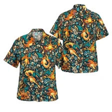 Charizard Breathes Fire Pokemon Hawaiian Shirt