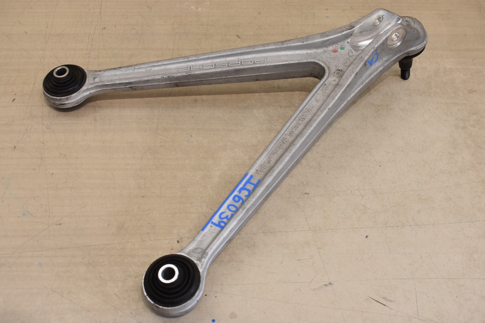 04-06 PORSCHE CARRERA GT FRONT SUSPENSION LOWER CONTROL ARM GENUINE 98034115300