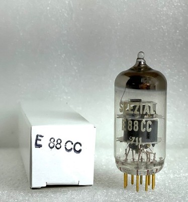 1 x  Röhre E88CC 6922 Spezial Tesla Gold Pin   Vintage European Production