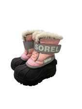 Sorel Snow Commander Insulated Winter Snow Boots Pink Girls Toddler Size 6