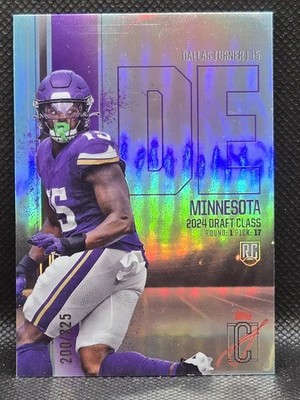 DALLAS TURNER 2024 Topps Signature TEAL ~ Vikings ROOKIE #'d 200/225