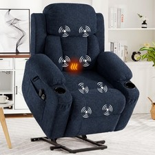 Oversized Power Lift Recliner Chair with Heat and Massage Electric Lift Recliner