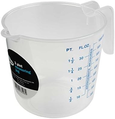 Chef Aid 1 Litre Plastic Measuring Jug, BPA-Free, Dishwasher Safe, Transparent