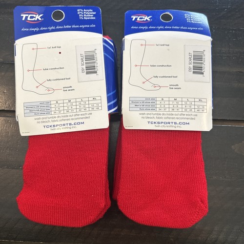 TCK Over The Knee Long Baseball Softball Football Sports Socks RED OSY SMALL (2) - Picture 4 of 6