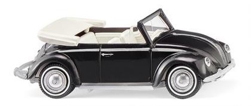 Wiking 079406 - 1/87 VW Beetle 1200 Convertible - Black - New
