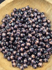 600 PCS BLACK TUBE GLASS BEADS JEWELRY CRAFT MAKING LOOSE BEADS