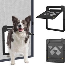 Dog Door for Screen Door, Lockable Pet Door for Sliding Screen Door, Magnetic...