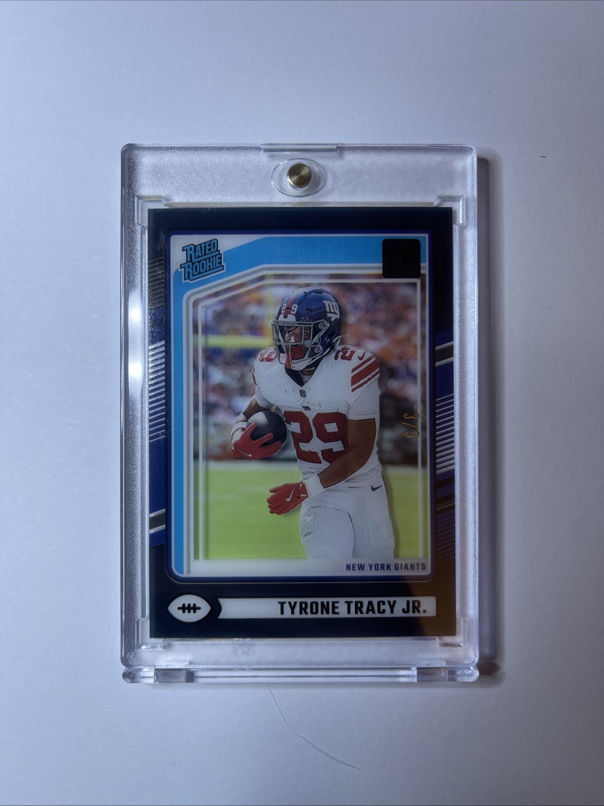 2024 Donruss Clearly Tyrone Tracy Jr. Rated Rookie Black /5 SSP New York Giants