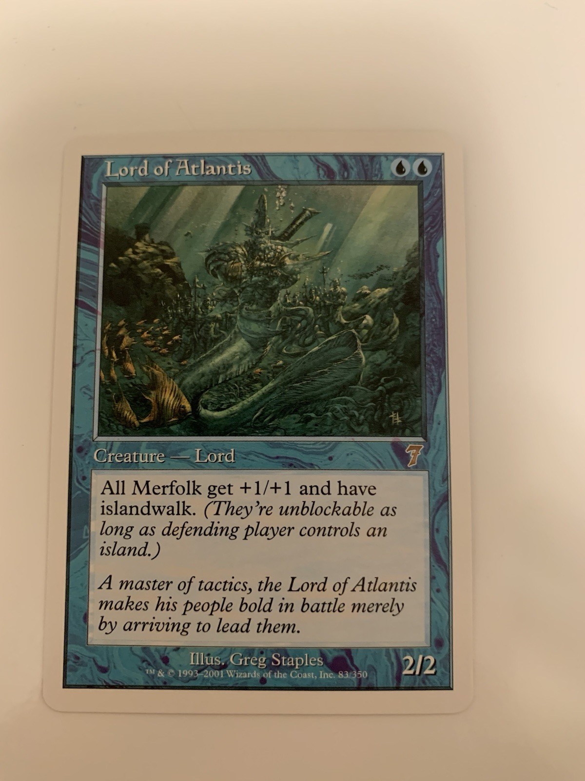 MTG NM Lord of Atlantis 7th Edition Free Shipping In The US with Tracking