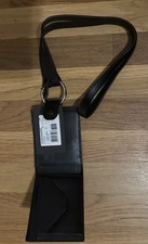 Valentino Black & White Logo Print Wristlet Folding Card Wallet for Women