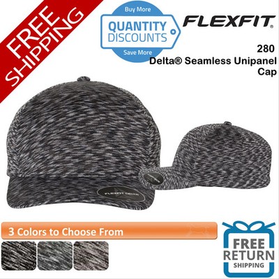   Flexfit Men Delta Seamless Unipanel Cap Hat six-panel mid-profile 2 Sizes 280