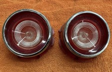 Original Pair Vintage Tail Light Lens Light Car Truck Auto Old 1965 Chevrolet 17 Original Pair Vintage Tail Light Lens Light Car Truck Auto Old 1965 Chevrolet 17